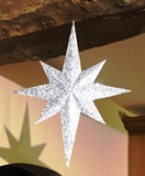 A simple step by step tutorial on how to make a 3D Star of Bethlehem Christmas decoration with free downloadable templates.
