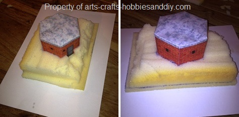 How to Model a sponge block to make a realistic diorama. Simple-Ks2-Ks3-WWII-modelling-projects