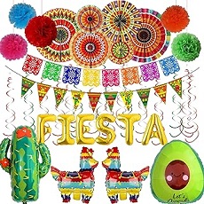 Cinco de Mayo celebration decorations.